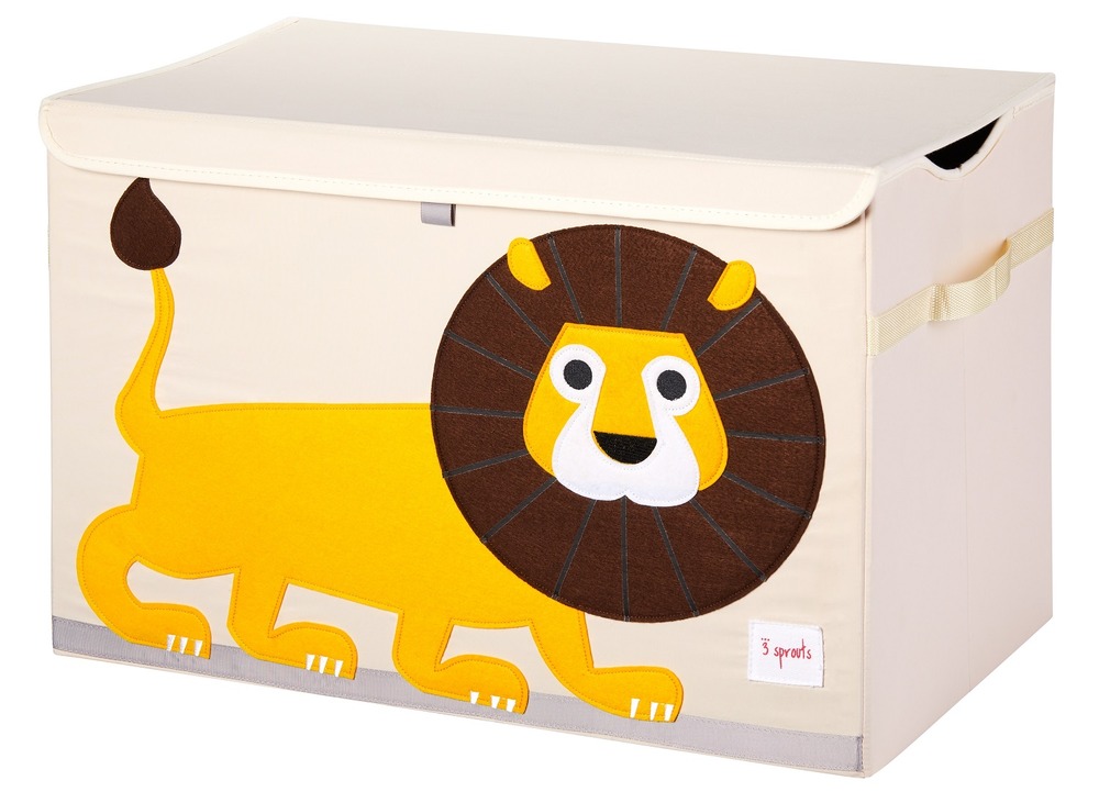 Coffre à jouets lion