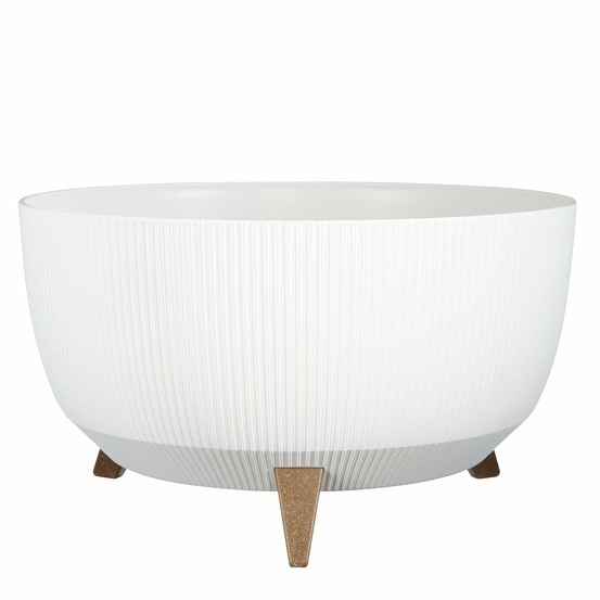 Mica decorations - cache-pot avec pieds en plastique recyclé blanc d47