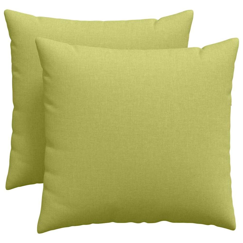 Coussins de canapé 2 pc tissu vert clair 50 x 50 cm