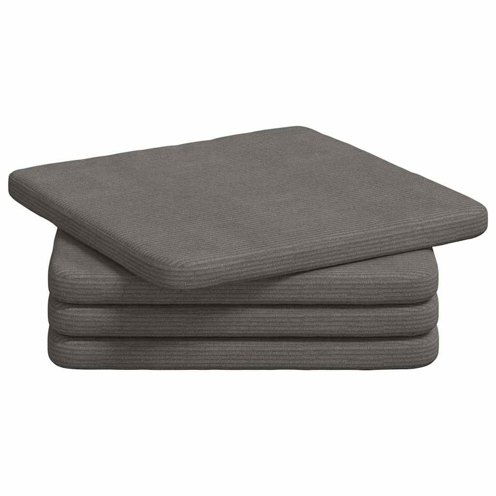 Coussins de siège 4 pcs gris clair 40 x 40 x 3 cm