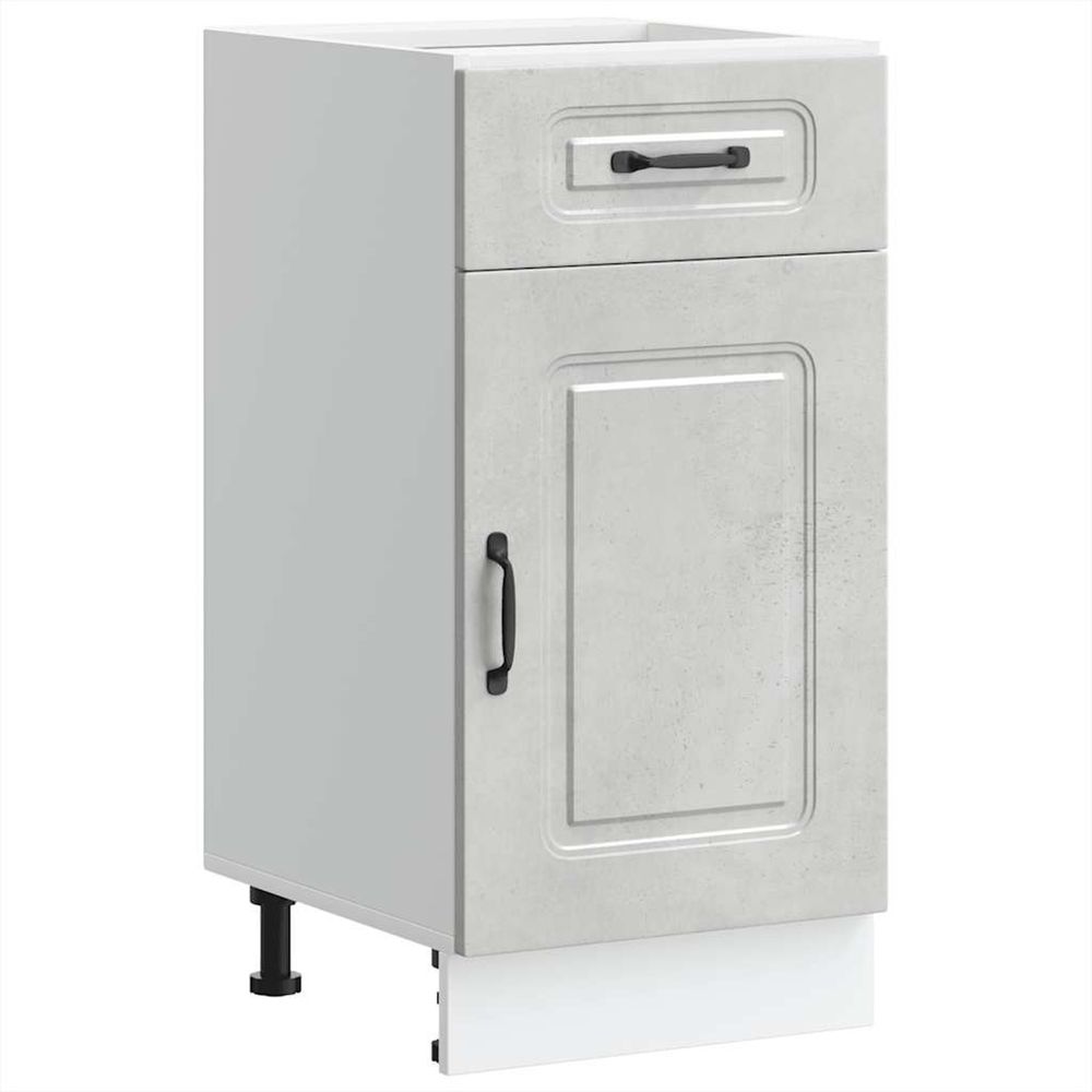 Armoire de cuisine kalmar gris béton bois d'ingénierie