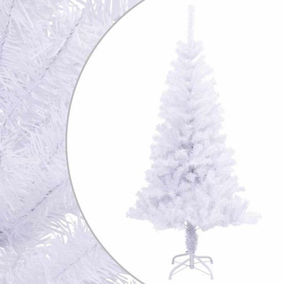 Sapin de noël artificiel enneigé en pvc pour fêtes intérieur extérieur blanc 150 cm