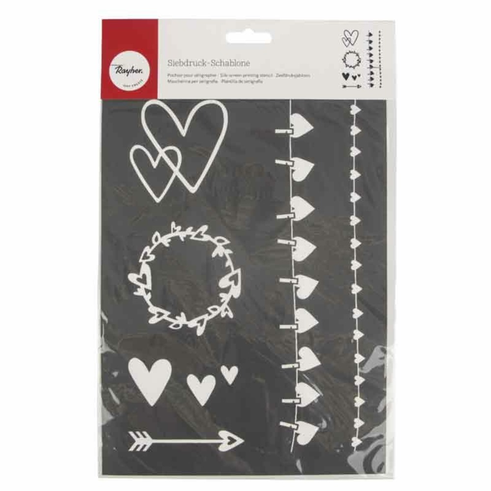 Pochoir 29,7 x 21 cm - cœur