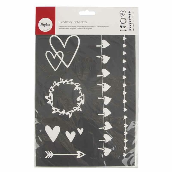 Pochoir 29,7 x 21 cm - cœur