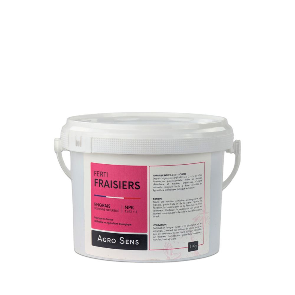 Ferti fraisiers - engrais pour fraisiers, vignes et petits fruits - seau 1 kg