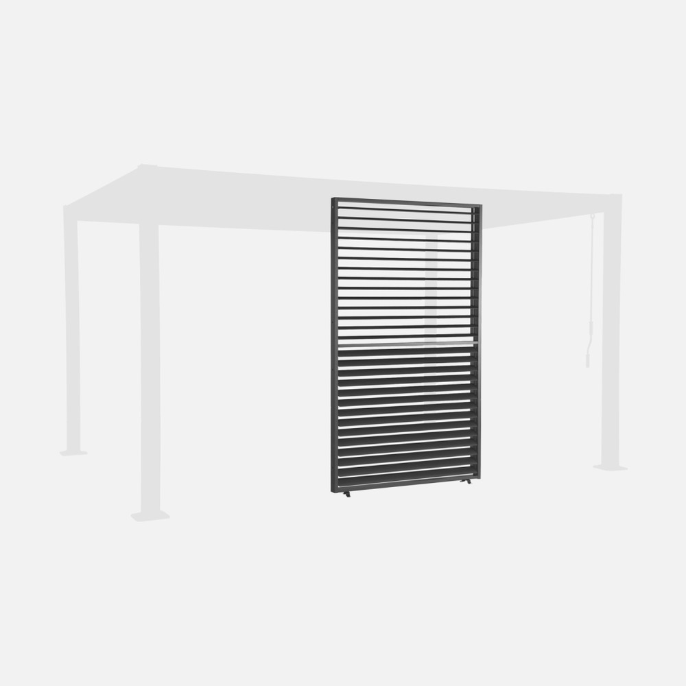 Persienne à lames orientables 130cm pour pergola bioclimatique aluminium palace