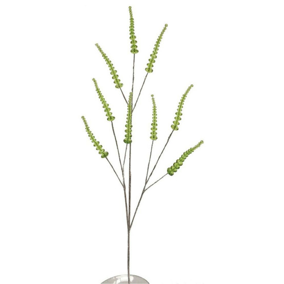 Branche de fleurs en verre vert 90cm