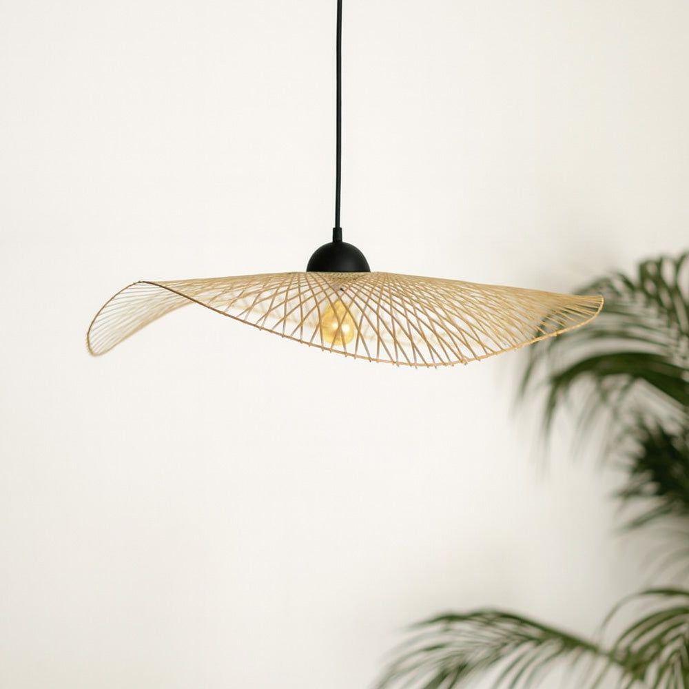 Jipi-suspension d75 cm en bambou avec fil noir