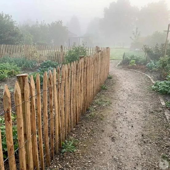 Ganivelle en châtaignier certifié pefc - 10m x 1m - espacement 6-7 cm