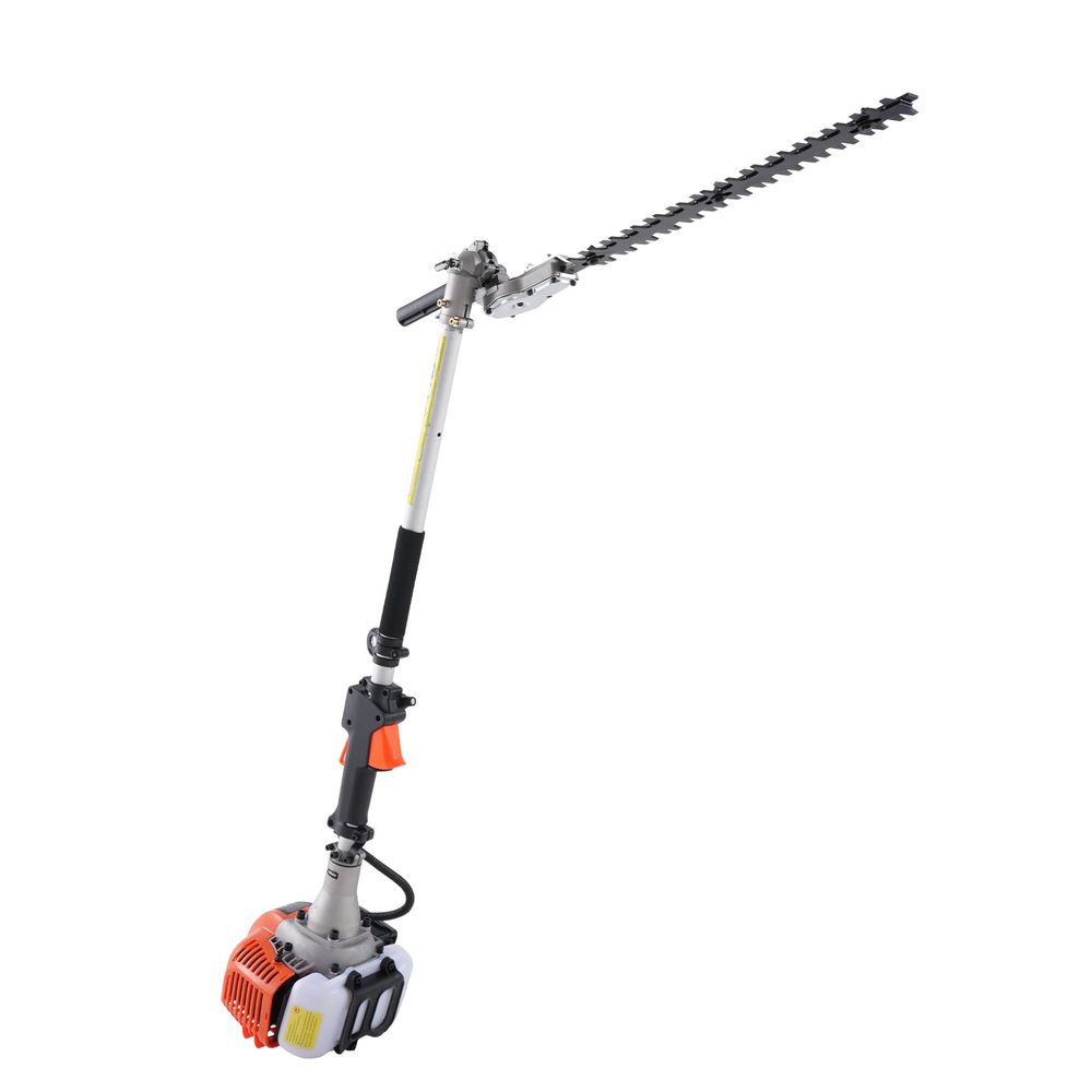 Taille-haie multifonction 6 en 1, 43 cc, désherbeur, taille-bordure, scie à perche, tronçonneuse, élagage arbuste