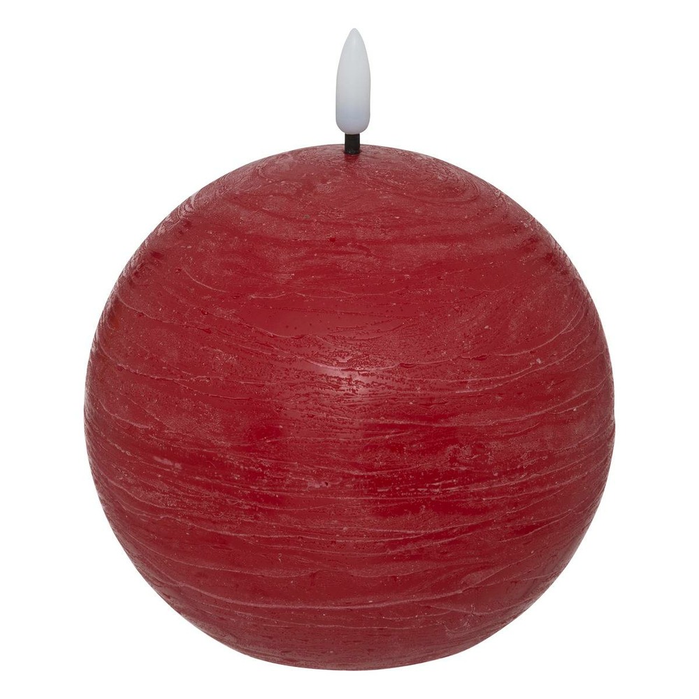 Bougie boule led molia d.8cm rouge