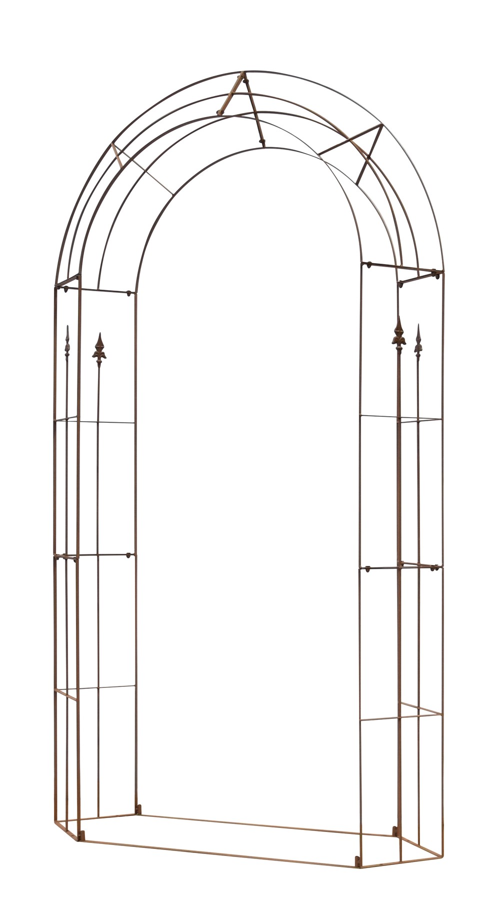 Arche décor treillage, fer vieilli - L.180 x l.50 x H.250 cm