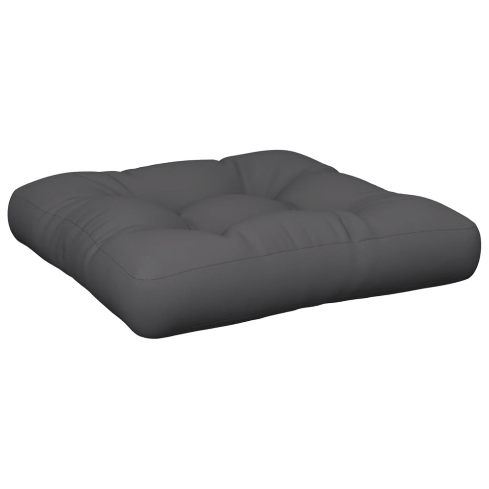 Coussin de palette anthracite 50x50x12 cm tissu