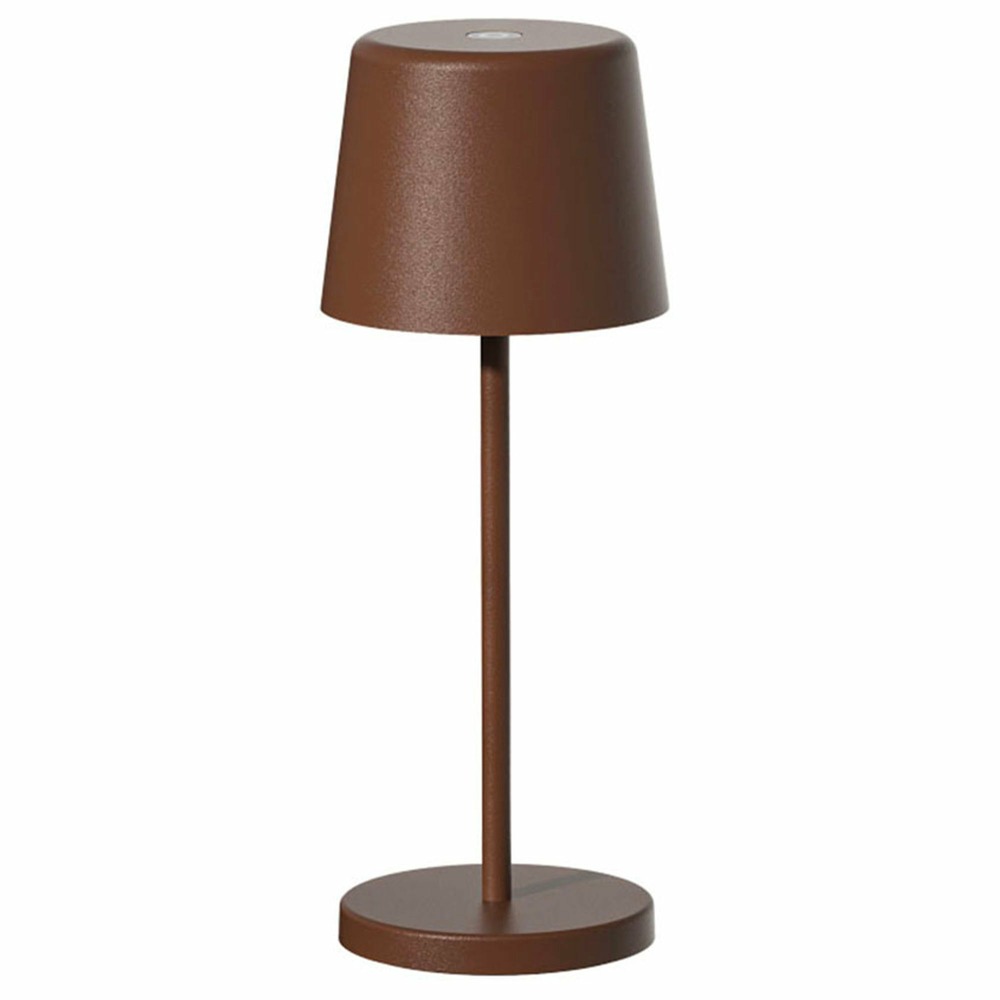 Mini lampe de table kelly mini marron aluminium h22cm