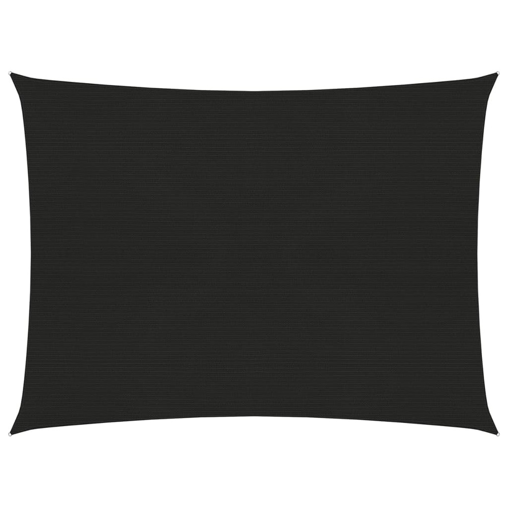 Voile toile d'ombrage parasol 160 g/m² 3 x 4 m pehd noir