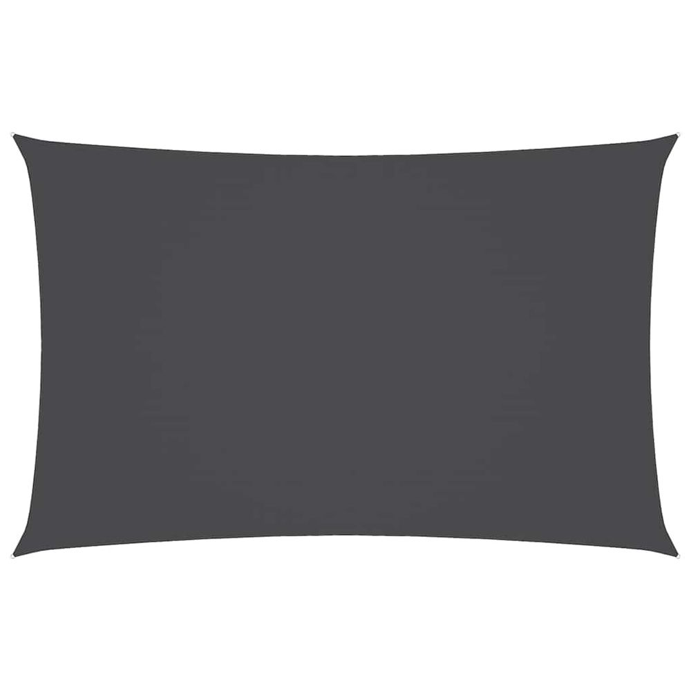 Voile de parasol tissu oxford rectangulaire 2,5x5 m anthracite