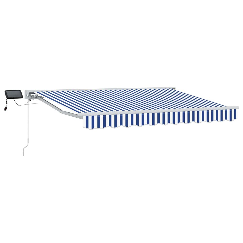 Cadre de store manuel avec leds bleu et blanc 2,5 x 2 m