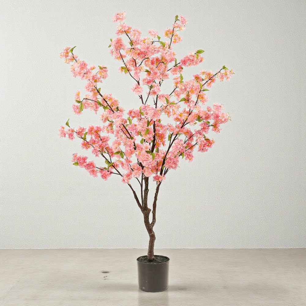 Cerisier en fleurs rose artificiel h210cm - 135cm