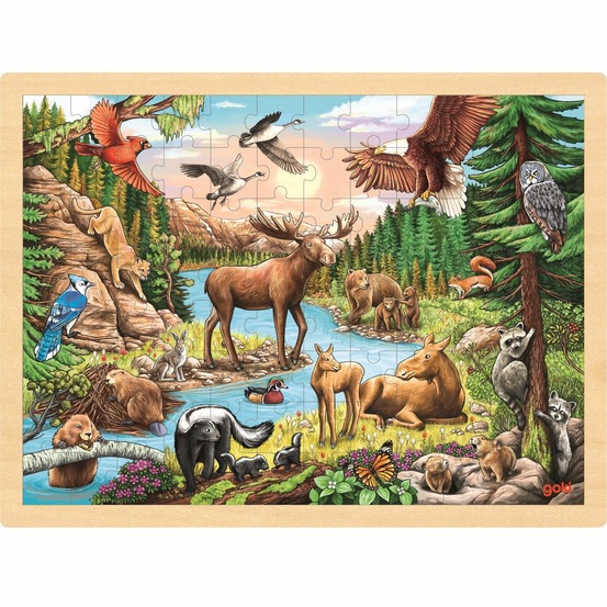 Puzzle animaux d'amérique du nord