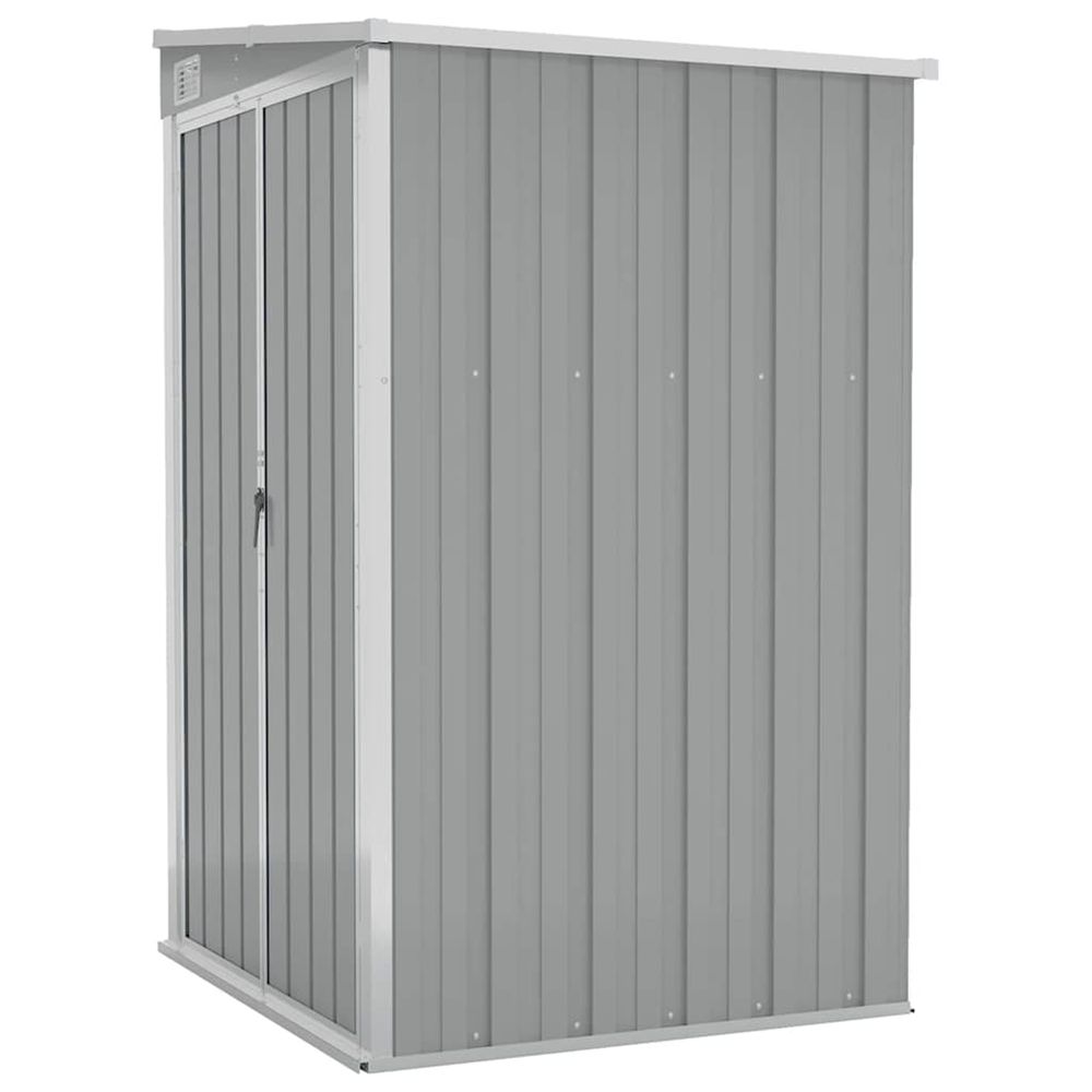 Remise de jardin murale gris 118x100x178 cm métal galvanisé