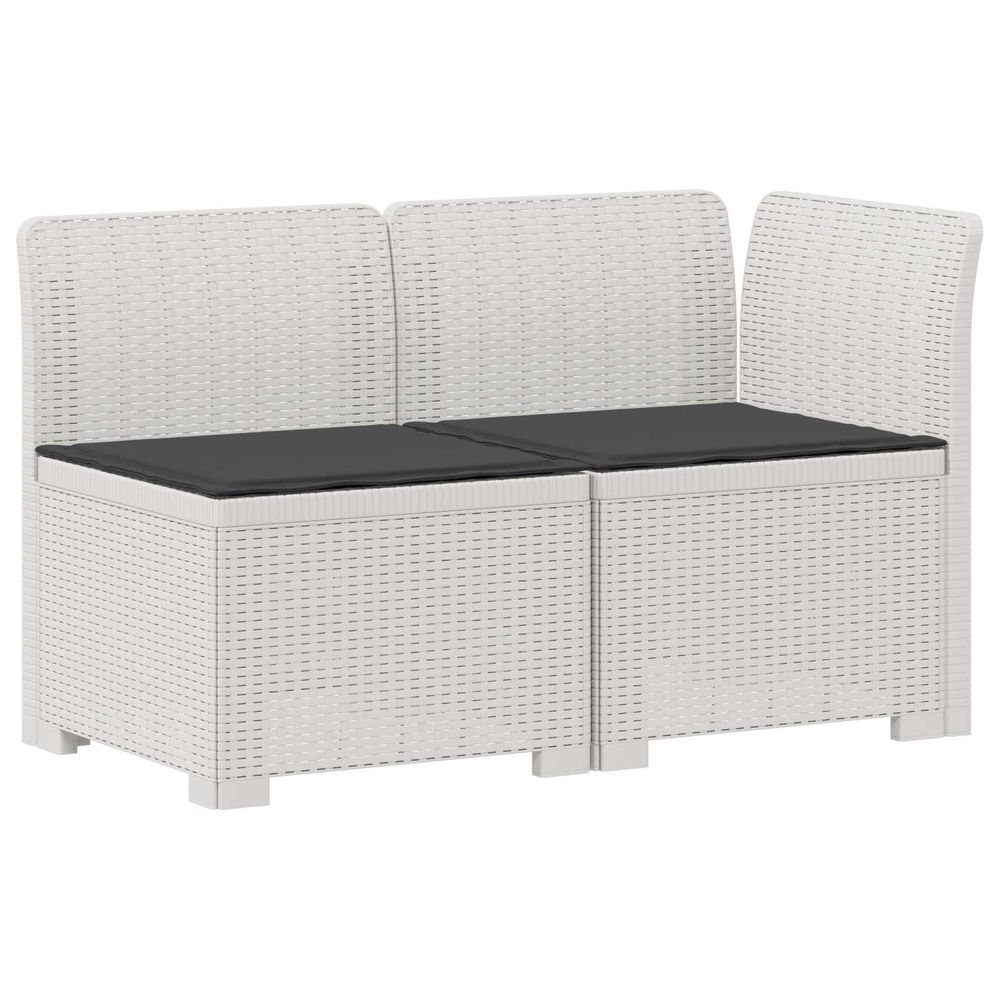 Canapé de jardin 2 places avec coussins look rotin 2 place pp