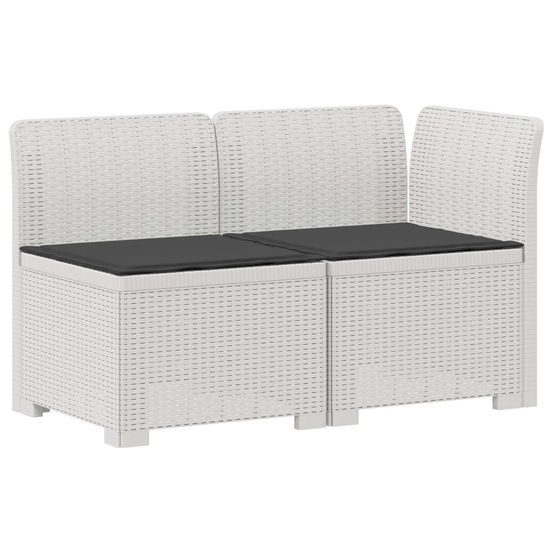 Canapé de jardin 2 places avec coussins look rotin 2 place pp