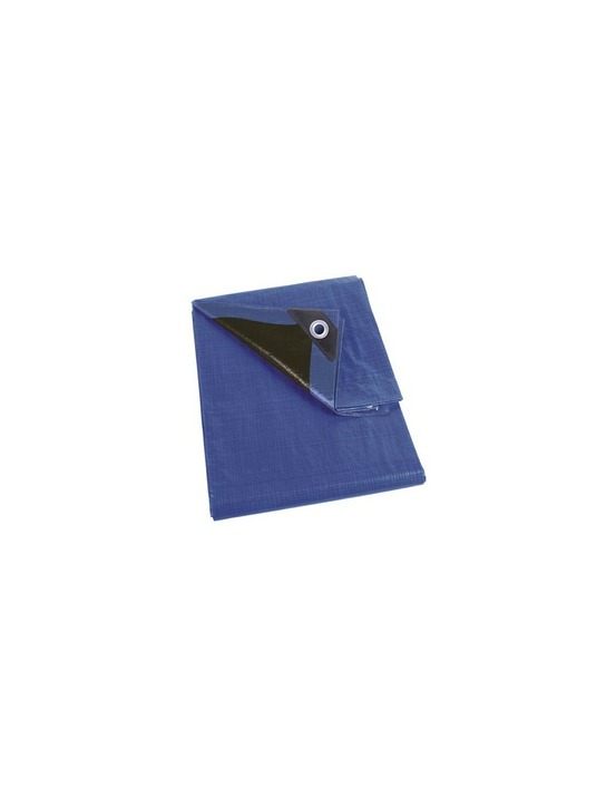 Bache - bleu/noir - ultrarésistant - 5 x 8 m