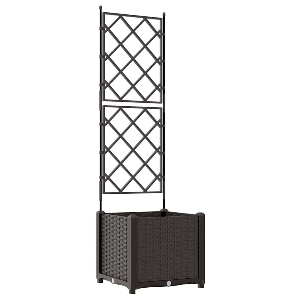 Cache-pot de jardin marron 40 x 40 x 143 cm pp
