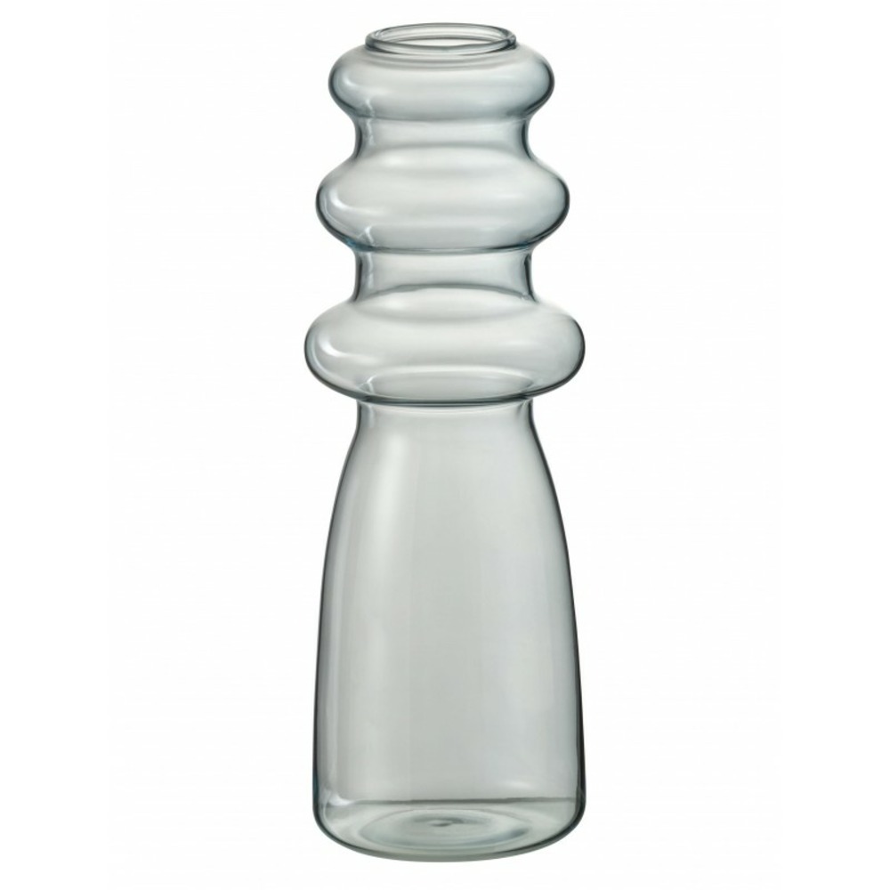 Vase en verre bleu 7x7x21 cm