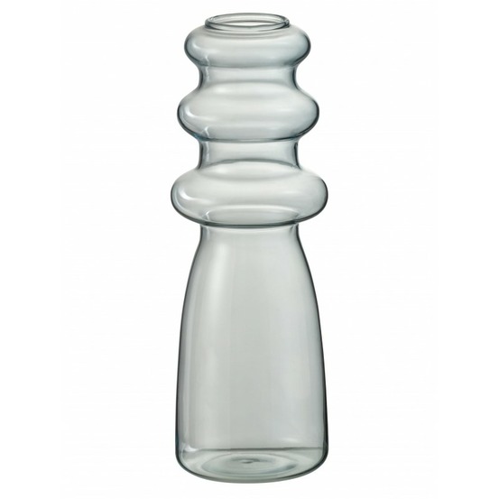 Vase en verre bleu 7x7x21 cm