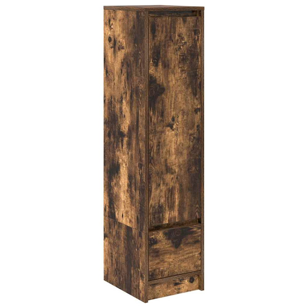 Buffet haut chêne fumé 29,5x34x119,5 cm bois d'ingénierie