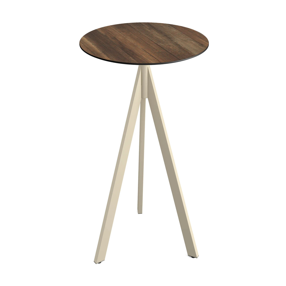 Mange-debout infinity tripod avec piètement sable et plateau hpl ø 70 cm - veba