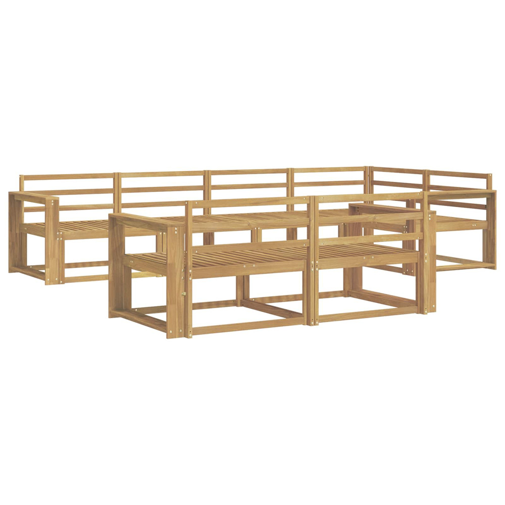 Ensemble de canapés d'extérieur 8 pcs blanc 331 x 172,5 x 73 cm