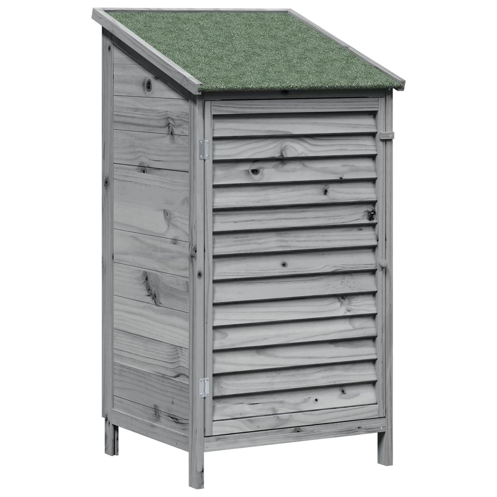 Abri de jardin gris 59 x 56 x 113,5 cm bois de sapin massif