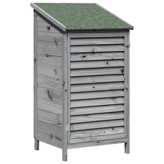 Abri de jardin gris 59 x 56 x 113,5 cm bois de sapin massif