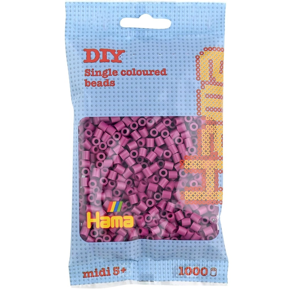 Sachet 1000 perles plastique midi prune