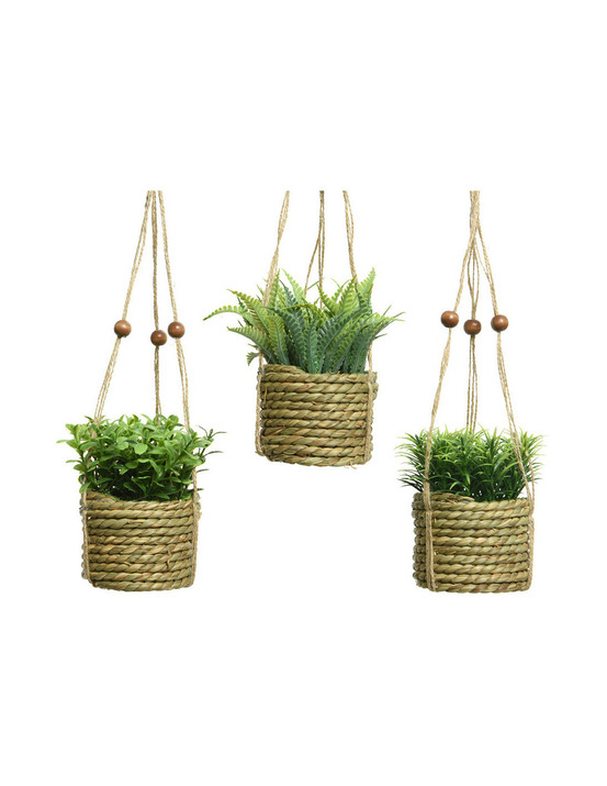 Plante artificielle suspendue - plusieurs modeles. Ø8x12cm