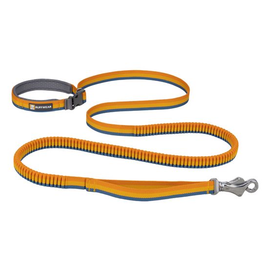 Laisse de course pour chien en sangle extensible réglable, roamer™. Couleur: yellow snow (orange/bleu), taille: m (5.5'-7')