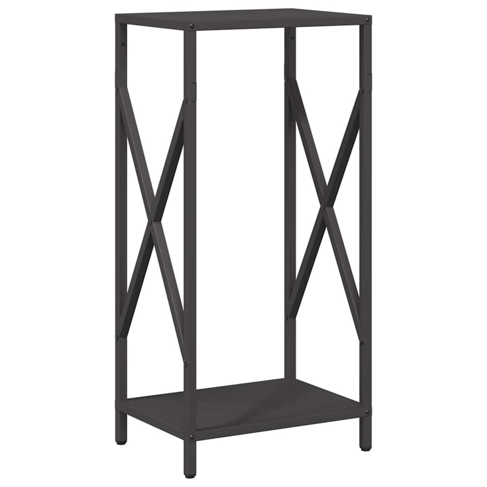 Portant de bois chauffage noir 34x25x70 cm
