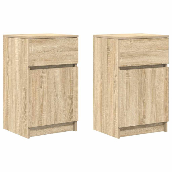 Tables de chevet 2 pcs chêne sonoma 39x35x65 cm bois ingénierie