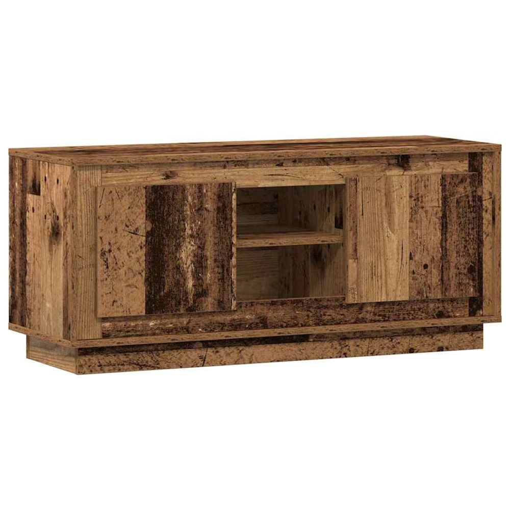 Meuble tv 102 x 35 x 45 cm bois ancien bois d'ingénierie