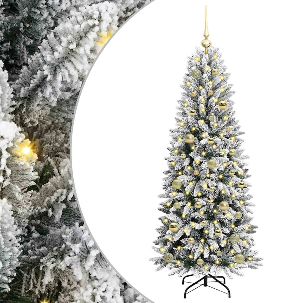 Sapin de noël artificiel avec 150 led avec support blanc 150 cm