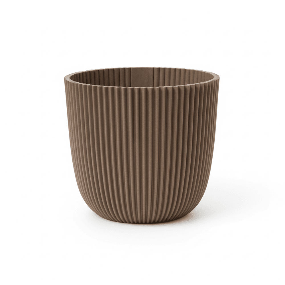 Pot de fleurs taupe chaud - d.22cm