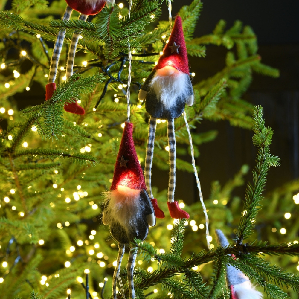 Guirlande fantaisie décor père noël blanc chaud