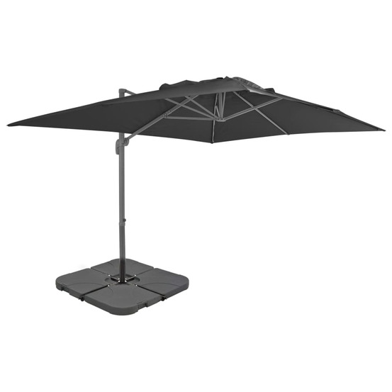 Parasol avec base portable Anthracite