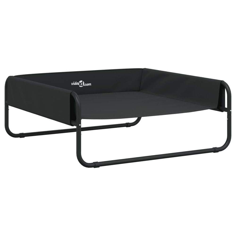 Lit surélevé pour chien anthracite tissu oxford et acier