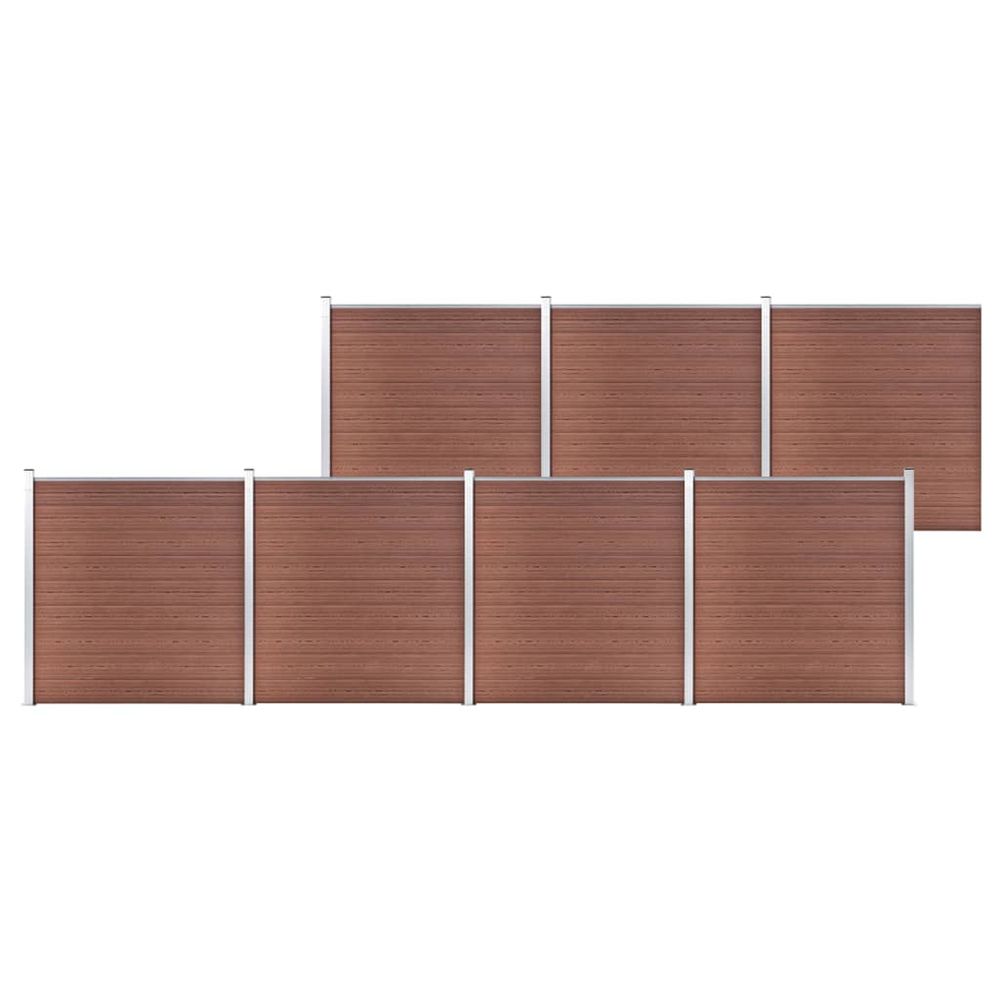 Clôture de jardin wpc 1218x186 cm marron