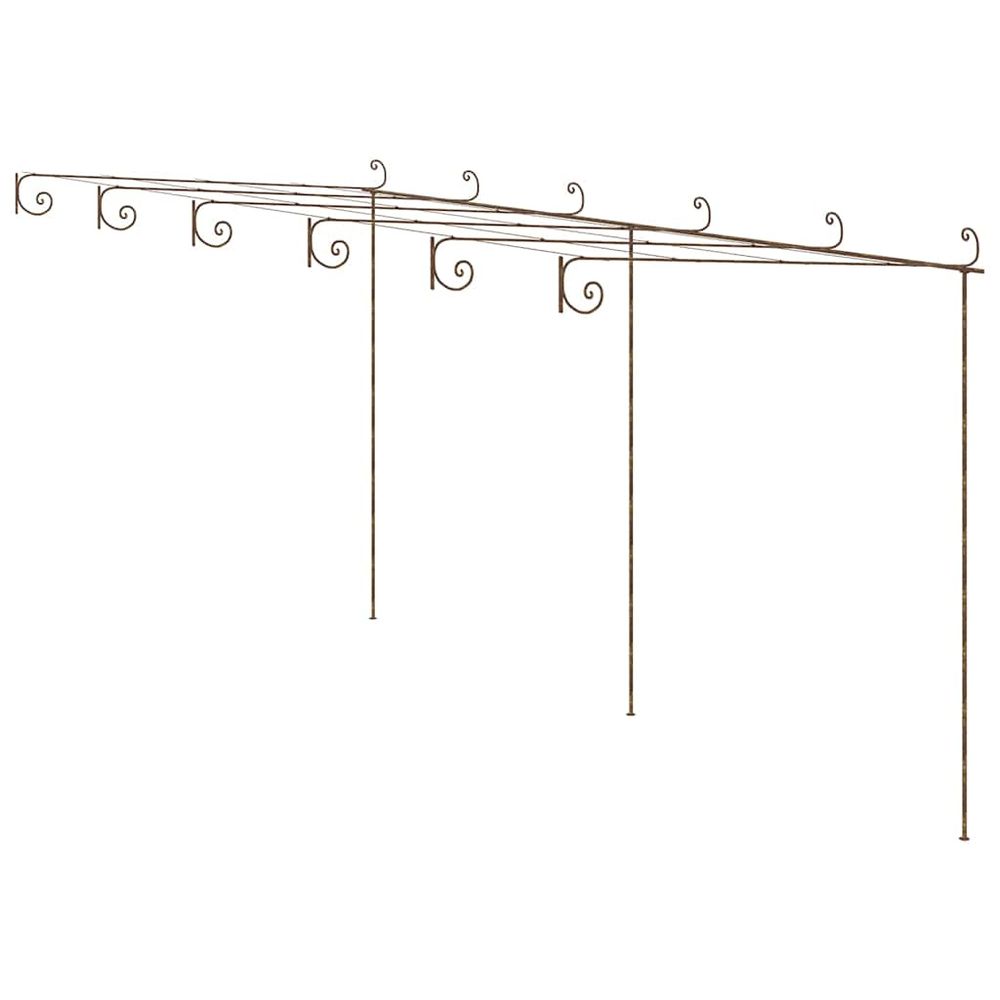 Pergola de jardin marron antique 6x3x2,5 m fer