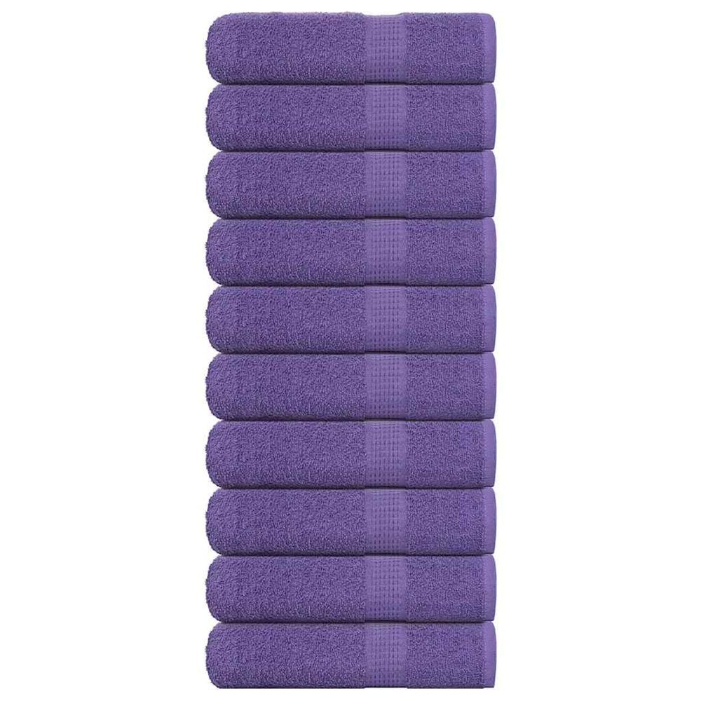 Serviettes de douche frogn 10 pcs violet 70x140cm 360 g/m²