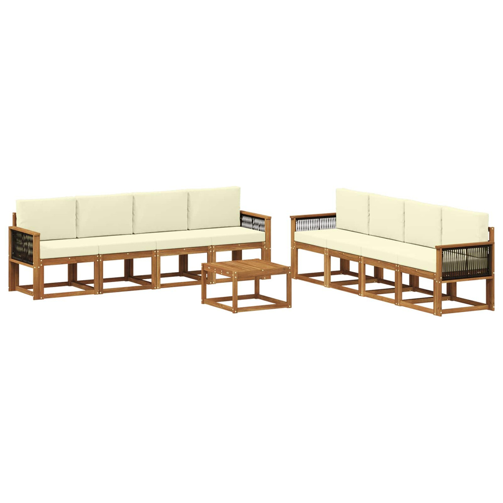 Ensemble de canapés d'extérieur 7 pcs naturel et crème